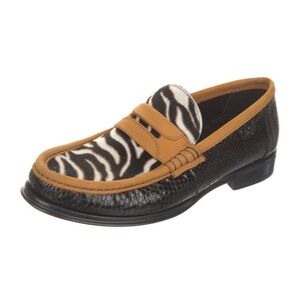 Dolce & Gabana Ponyhair Zebra Snakeskin Loafers